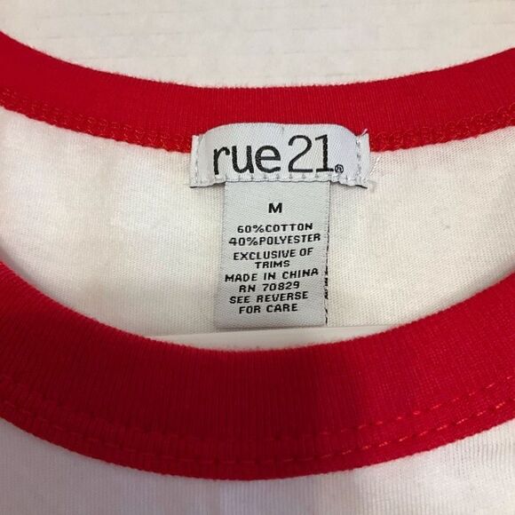 Vintage “Lovers of Nature” Baby Tee, M. Embroidered flowers, smiley faces and mu - Picture 2 of 6